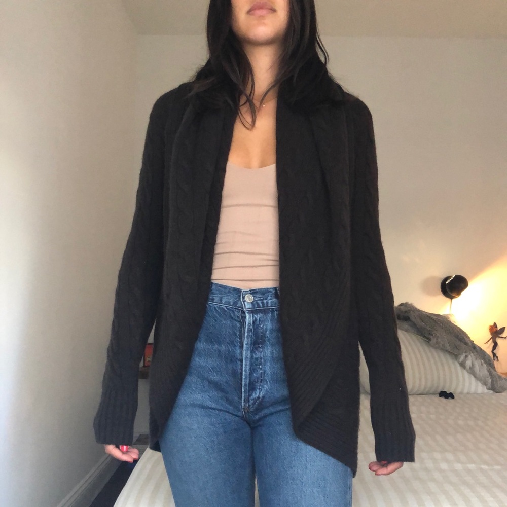 Ralph Lauren black label cashmere open sweater